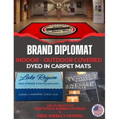 Indoor Logo Rug – Brand Diplomat Value Backing – 3' x 5'